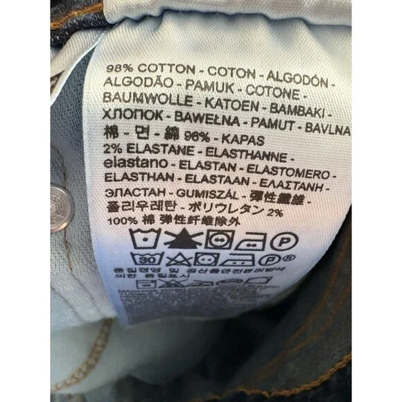 Men's Levi's 514 Straight Fit Stretch Jeans 38X30 Dark Wash Levi Strauss - Picture 7 of 7